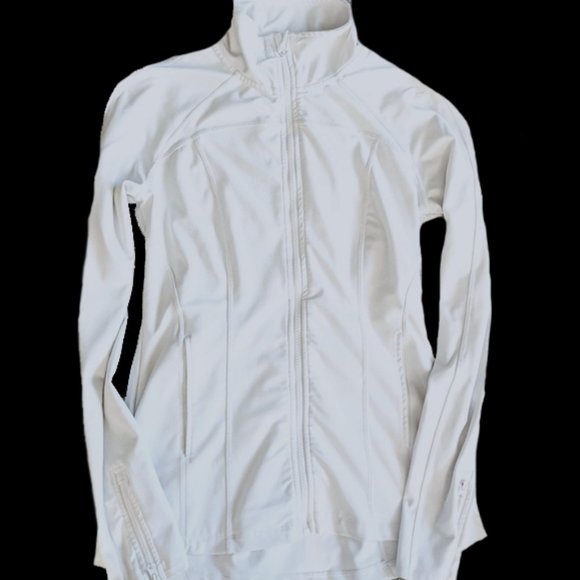 Mondetta Jackets & Blazers - White athletic front zip jacket